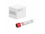4 mL, Pull Cap Tube, 13 x 75mm, Red Cap With Black Ring - Box of 50