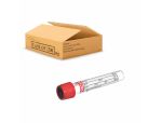 4 mL, Pull Cap Tube, 13 x 75mm, Red Cap With Black Ring - Case of 1200
