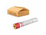 5 mL, Pull Cap Tube, 13 x 100mm, Red Cap With Yellow Ring Case of 1200