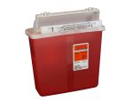 5 Quart Transparent Red: 11 in. x 4.75 in. x 10.75 in. with Mailbox Style Lid