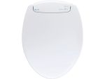 Round, white seat