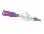 2 Inch Straight Connector w/ Bolus Adapter (Purple)