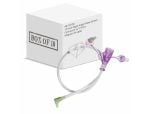 12 Inch Right Angle Glow Green Connector w/ Y-Port Adapter (Purple)