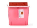 5 Quart Sharps Container - Transparent Red