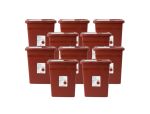8 Gallon Red: 17.75 in. x 11 in. x 15.5 in. with Slide Lid