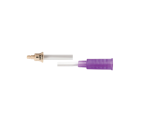 2 Inch Straight Connector w/ Bolus Adapter (Purple)
