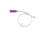 12 Inch Straight Connector w/ Bolus Adapter (Purple)