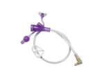 12 Inch Right Angle Glow Green Connector w/ Y-Port Adapter (Purple)