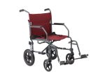 burgundy chair with grey frame front detail image