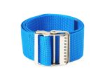Blue belt with metal buckle