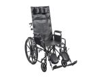 300 lbs Capacity Wheelchair - Desk Arms, 20 Inch Seat - Silver Vein