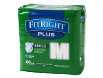 Medline FITPLUSMD FitRight Plus Briefs, Heavy Absorbency, bag/20