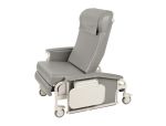 Grey, Vinyl Drop Arm Bariatric Care Cliner with Steel Casters