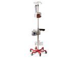 IV pole with red base detail image