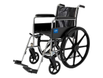 Medline MDS806300N Excel 2000 Wheelchair 18 W x 16 D Inch Seat with Removable Desk-Length Arms and Detachable Elevating Legrests - Navy Upholstery