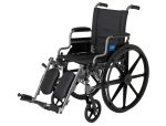 Medline MDS806550NE K4 Lightweight Wheelchair 16 W x 16 D Inch Seat with Swing-Back Desk-Length Arms and Detachable Elevating Legrests