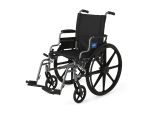 Medline MDS806565 Extra-Wide Wheelchair 20 W x 18 D Inch Seat with Elevating Legrests