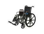 Medline MDS806300D Excel 2000 Wheelchairs 18 W x 16 D Inch Seat with Removable Desk-Length Arms and Detachable Elevating Legrests - Black Upholstery