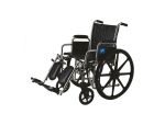 Medline MDS806450 Extra-Wide Wheelchair 20 W x 16 D Inch Seat with Removable Desk-Length Arms and Detachable Elevating Leg Rests