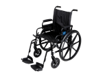 Medline MDS806570 Extra-Wide Wheelchair 22 W x 18 D Inch Seat with Swing Away Footrests