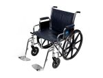 MedLine MDS806700 Heavy Duty Extra-Wide Wheelchair 20 W x 18 D Inch Seat with Removable Desk-Length Arms and Removable Swing-Away Footrests