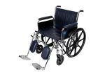 MedLine MDS806700FLA Heavy Duty Extra-Wide Wheelchair 20 W x 18 Inch Wide Seat with Removable Full-Length Arms and Detachable Elevating Leg Rests