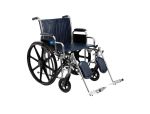 MedLine MDS806950 Heavy Duty Extra-Wide Wheelchair  24 x 18 D Inch Seat with Removable Desk-Length Arms and Detachable Elevating Legrests