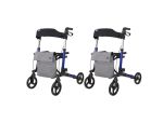 2 blue rollators