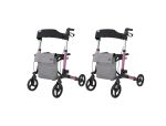 2 pink rollators