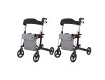 2 red rollators