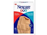 Nexcare DUO Bandages, 40 Count Box with Assorted Sizes