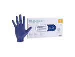 Small, Ansell Micro-Touch NITRAFREE Blue Examination Gloves