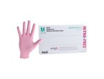 Ansell Micro-Touch NITRAFREE Pink Examination Gloves, Medium