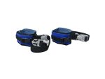 Cuffs with quick-release buckle plus anchoring via three-point buckle: Regular/Blue