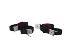 Heavy-Duty Restraint Cuffs with Two Locks: Large/Red 
