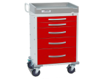 5-Drawer Cart, Break Away Lock, Red