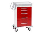 5-Drawer Cart, Break Away Lock, Red