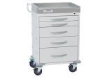 5-Drawer Cart, Keyed Lock, White