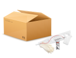 14 French Red Rubber Coude Tip with PVI Swabs and Underpad
