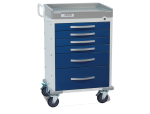 6-Drawer Cart, Keyed Lock, Blue
