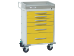 6 Drawer Cart, Keyed Lock, Yellow