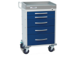 5-Drawer Cart, Keyed Lock, Blue