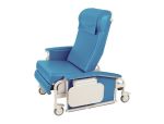 Royal Blue, Steel Casters, Drop Arm Bariatric Care Cliner