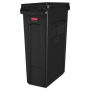 Rubbermaid Vented Slim Jim 23 Gal Plastic Trash Can - RCP354060BK