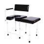 with Ensolite Seat, Padded Arm, Padded Back, Sidearm and B-O Transfer Bench with Cane Tips