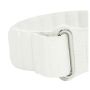 Fastened White Vegan Leather Comfort Band
