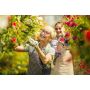 Women Gardening With Cannula and G5 Unit Inside Carry Bag