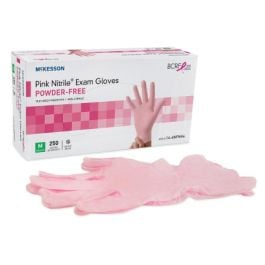 McKesson Pink Nitrile Exam Gloves - Powder Free | Vitality Medical