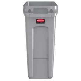 Vented Slim Jim Trash Can, 16 Gal - Rubbermaid 1971258