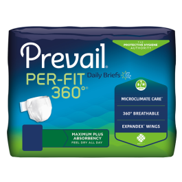 Prevail Per-Fit 360 Daily Incontinence Adult Briefs - Maximum Plus Absorbency